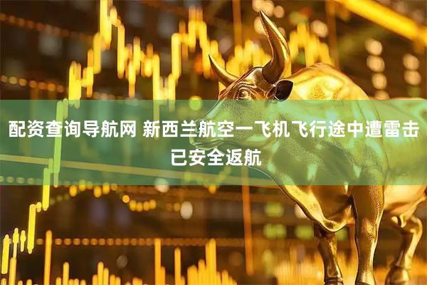 配资查询导航网 新西兰航空一飞机飞行途中遭雷击 已安全返航