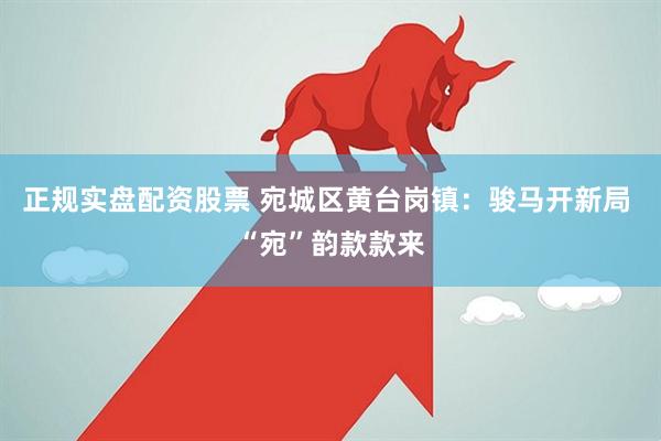 正规实盘配资股票 宛城区黄台岗镇：骏马开新局 “宛”韵款款来